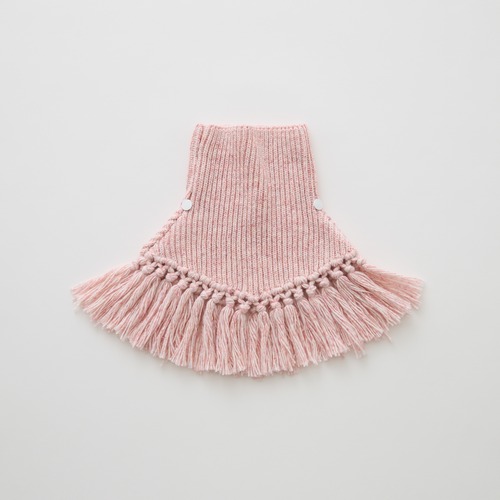eLfinFolk(エルフィンフォルク)/ Nep Yarn Rib Knit Cape / pink / S,M
