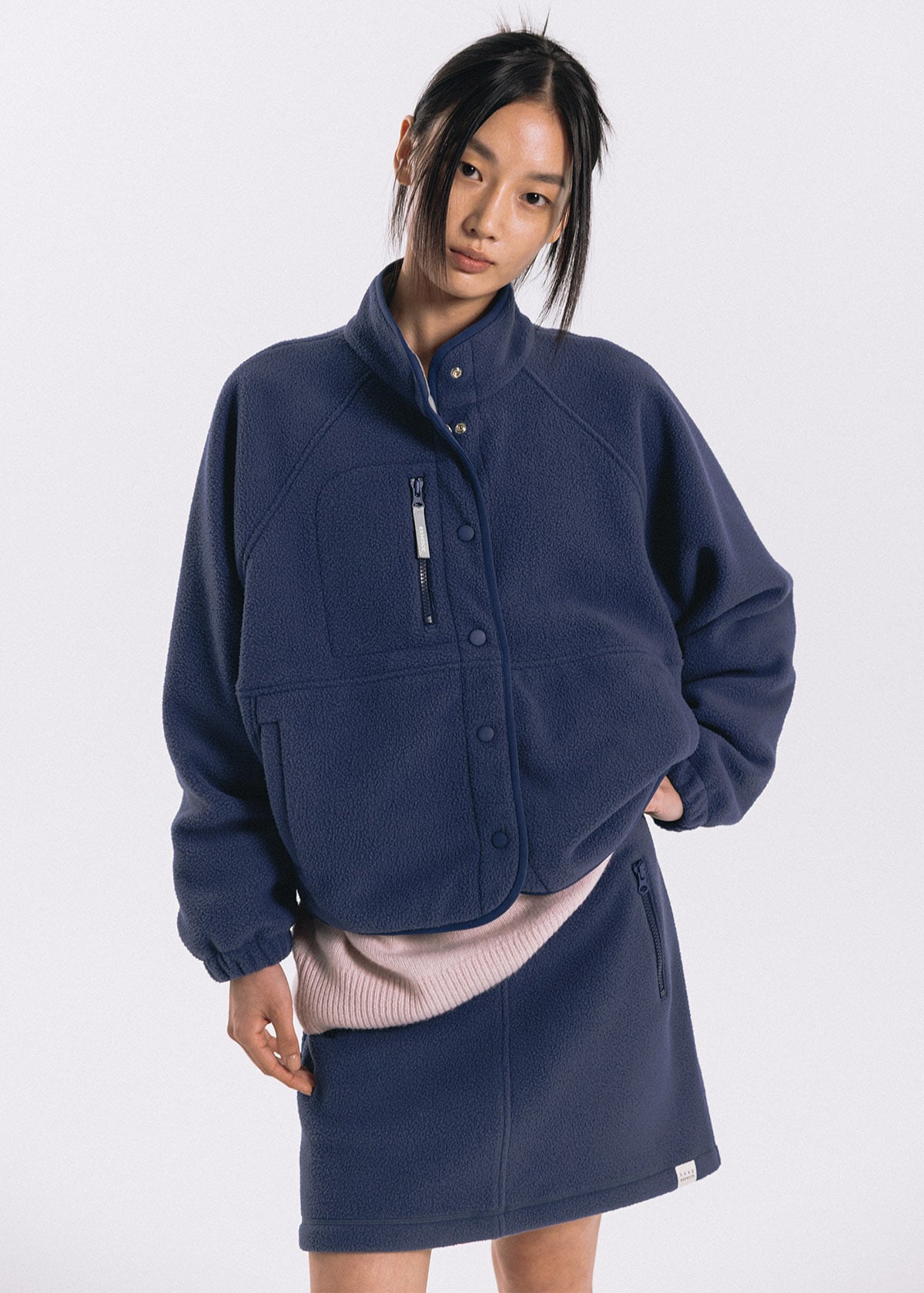 トップス haag a mix hoodie zip-up light grey Haag> a mix hoodie zip-up / light grey | cai