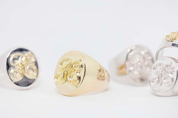 SIGNET RING ALL SILVER (LARGE SIZE) #9-25号 | Peanuts&Co