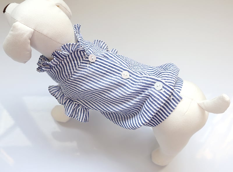 フリルブラウス S ~ XL 3color / 犬服 シャツ ドッグウェア 綿100% 犬の服 ブラウス 小型犬 中型犬 新作 ペット用品 top31