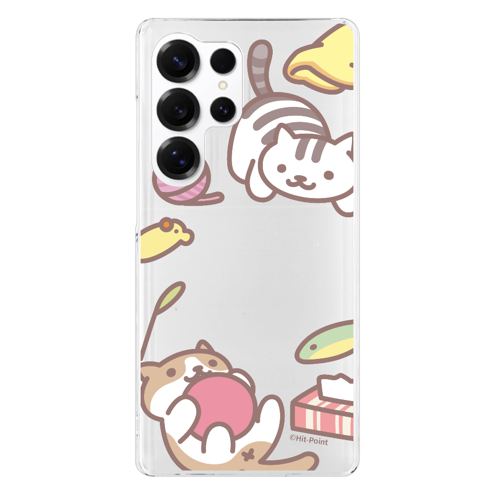 【Galaxy S25 Ultra】【ねこあつめ(ボールあそび)】スマホケース クリアタイプ
