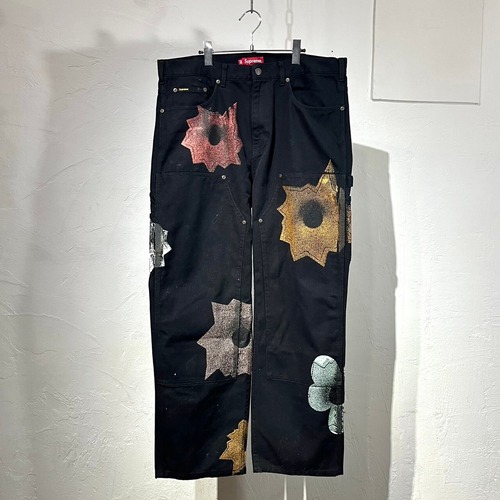 22SS Supreme×Nate Lowman Double Knee Painter Pants