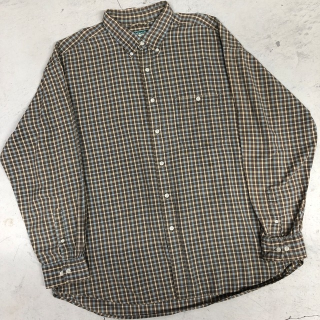 OLD ST.JOHN'S BAY BROWN CHECK EASY SHIRT
