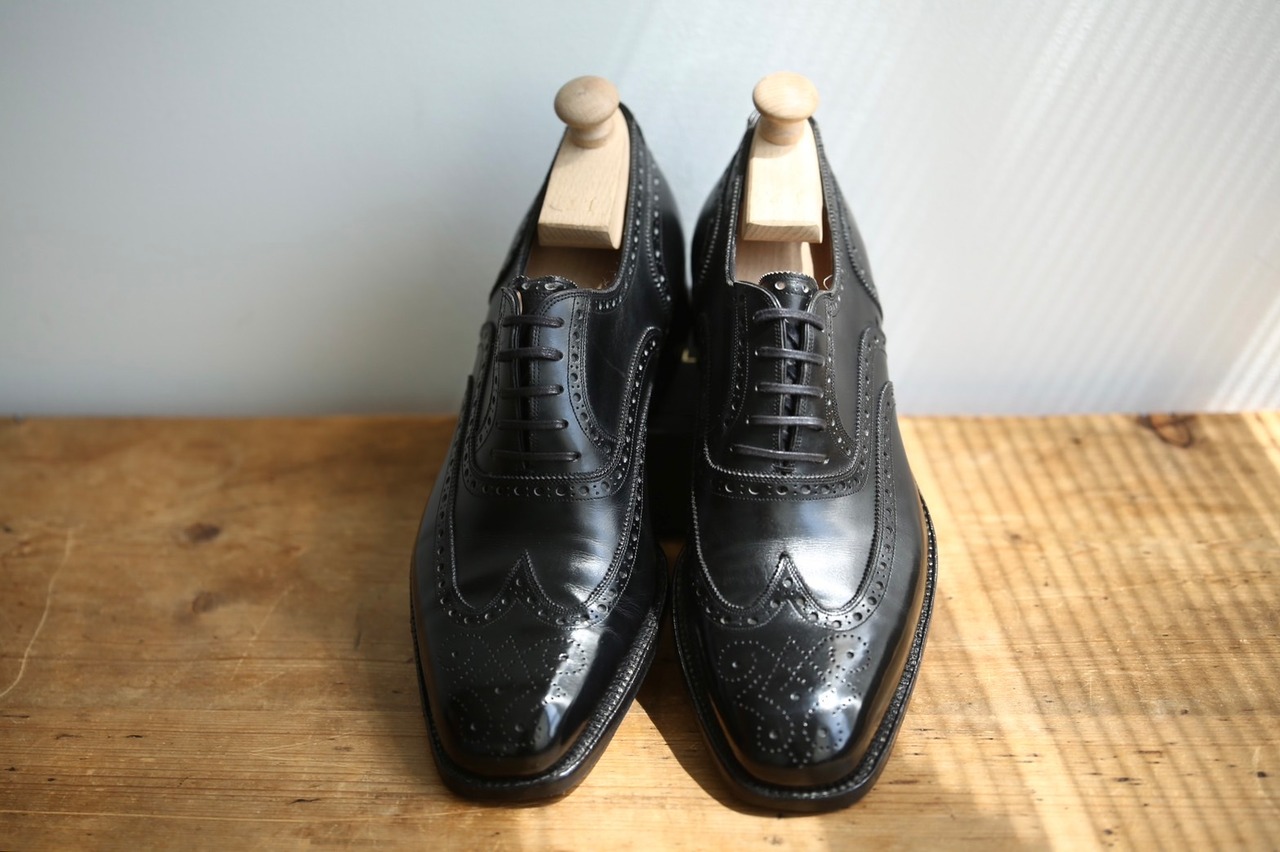 【Stefano Bemer】遺作  フルブローグ『Su Mizura』 ビスポーク  ブラック Size:39