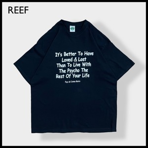 【REEF】メキシコ製 プラヤ・デル・カルメン Playa del Carmen メッセージ プリント Tシャツ HEAVYWEIGHT ヘビーウェイト XL ビッグサイズ 半袖 黒 US古着