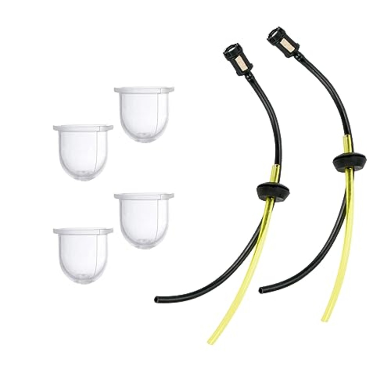 YIBOOOM 草刈機 刈払機 燃料ライン用 燃料ライン交換 燃料ライン2個 プライマリーポンプ4個 交換用部品 取り付けが簡単 草刈り機 部品(1)