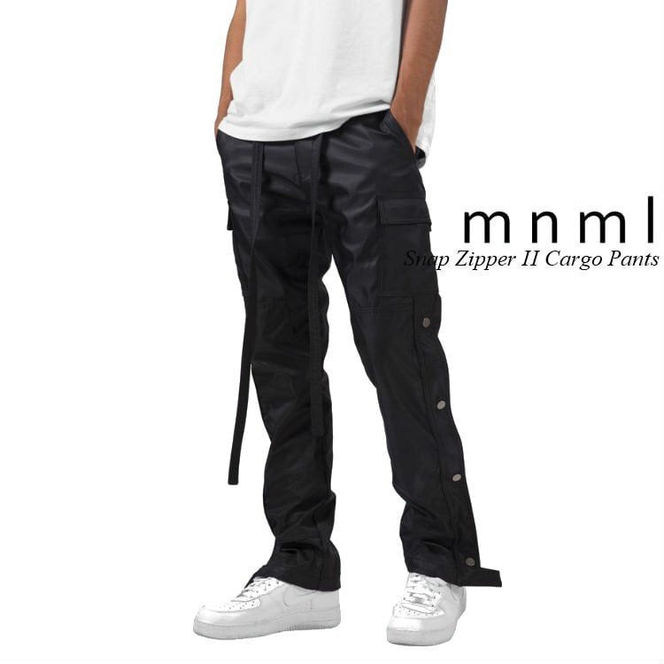 mnml 同素材ロングベルトsnap zipper カーゴパンツ 30 - 通販