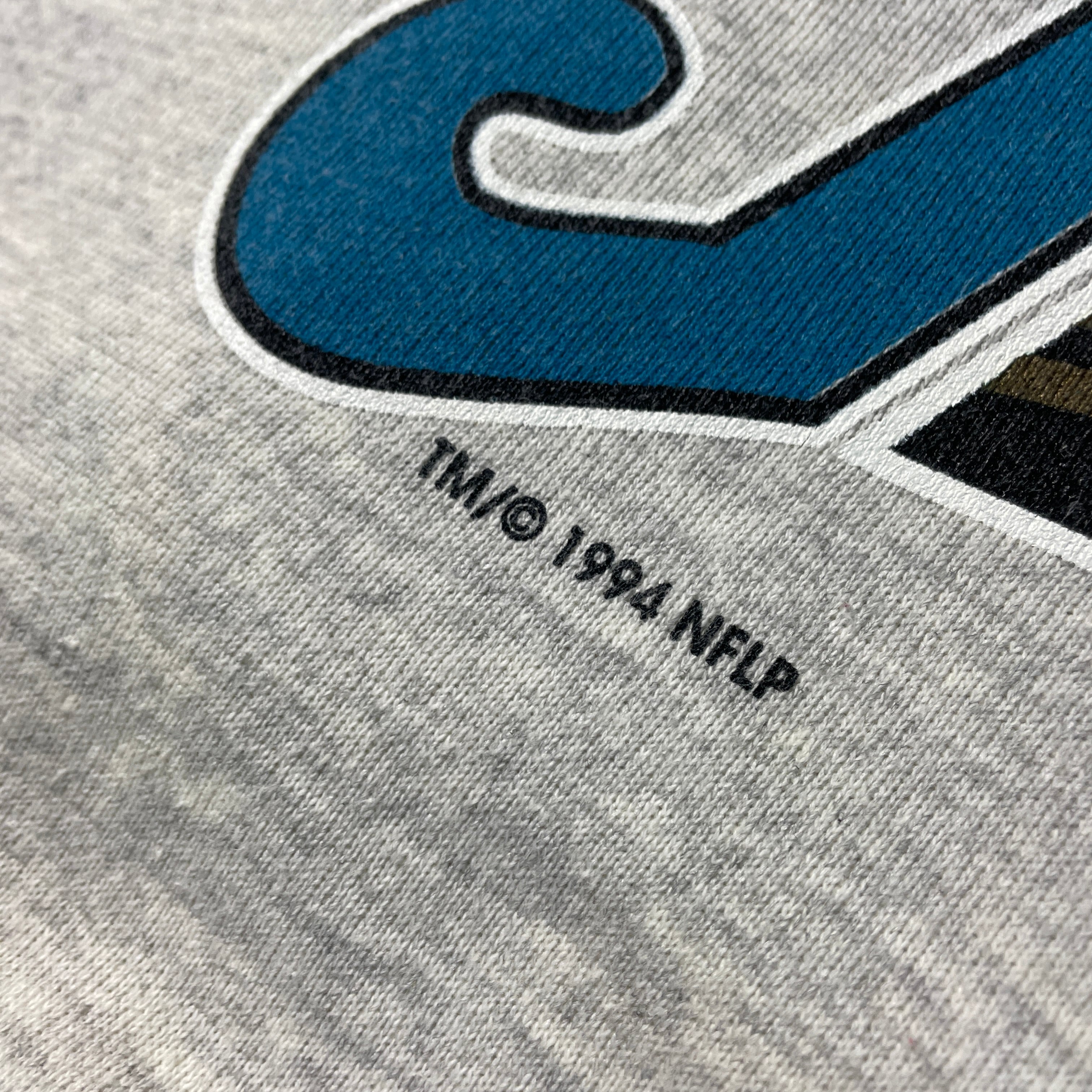 USA製 90年代 NFL ジャクソンビル・ジャガーズ チームロゴプリント スウェット メンズXL 古着 90s ヴィンテージ ビンテージ