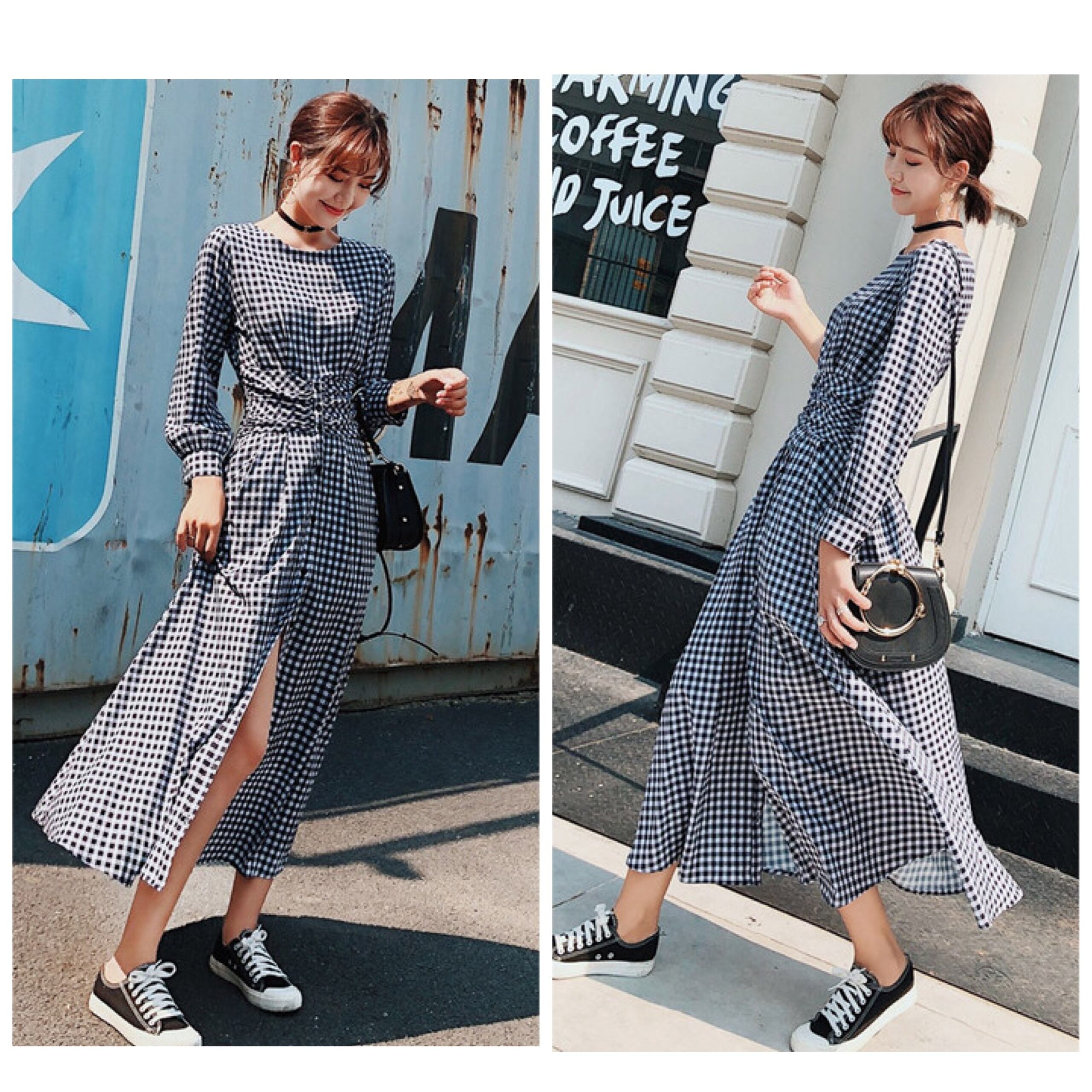 michellMacaron ギンガムチェックワンピース F ギンガムチェック