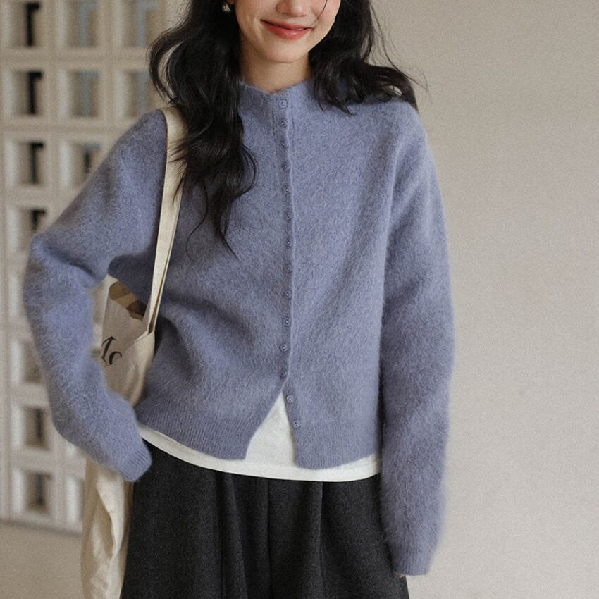 knit cardigan　J00454