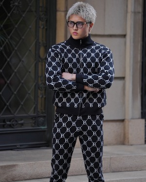 BELINDA MONOGRAM ZIP JACKET【BB25024】