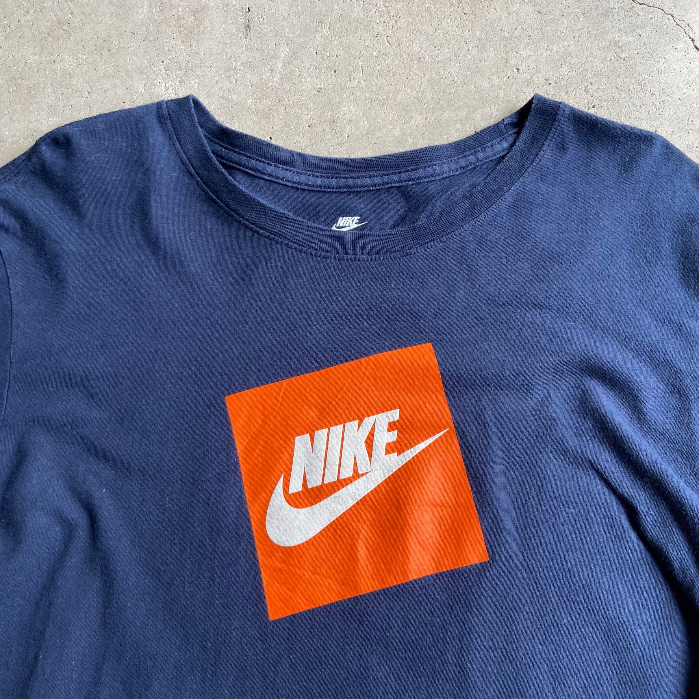 シンプルロゴ スウォッシュ オールド NIKE ナイキ Tシャツ ネイビー