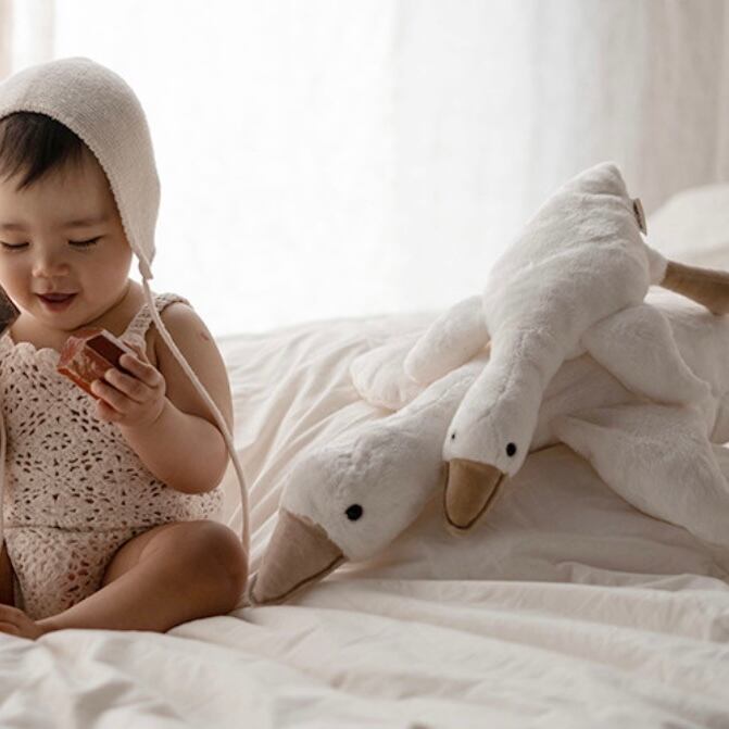 あひるファーストトイ(Sサイズ) | イブル&Baby Fabric LilyBlanc