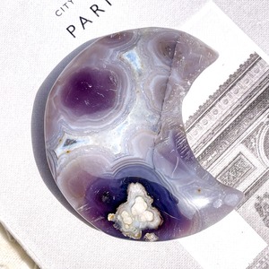 Black Flower Agate Moon 2 ✧ ブラックフラワーアゲート
