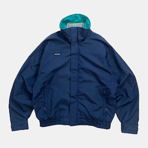 USED 80's Columbia Sportswear, Bugaboo nylon jacket - navy,turquoise