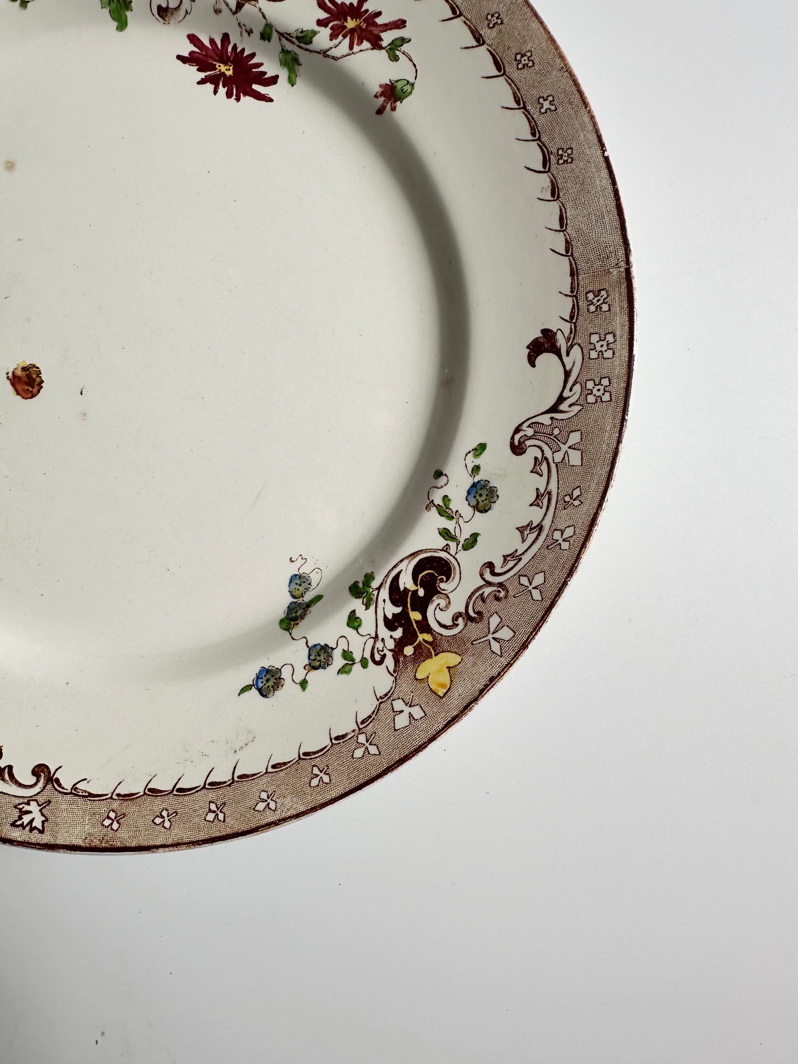 クレイユモントローフランスアンティークプレート皿ビンテージ