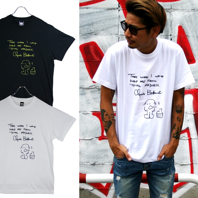 チャールズ・ブコウスキー 「チナスキー」「BUK」Charles Bukowski パンク文学 Tシャツ チャールズブコウスキー　bkwsk-sstee-buk