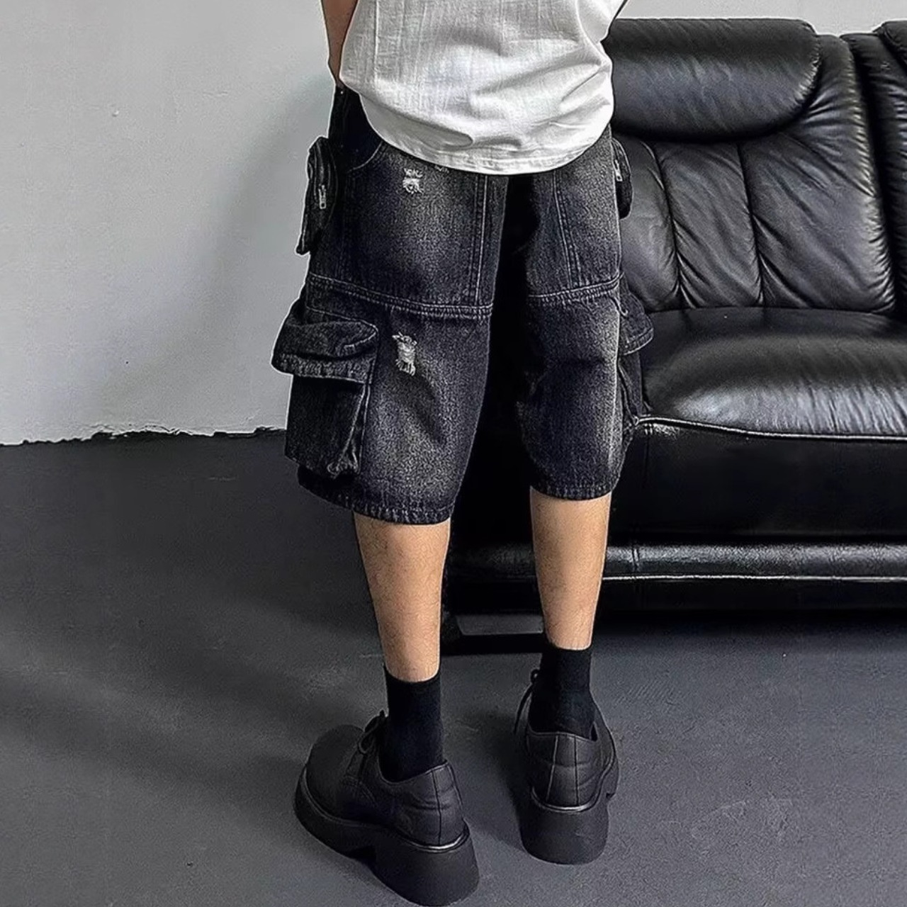 【City Utility】デニムカーゴショーツ　TB1940・画像13