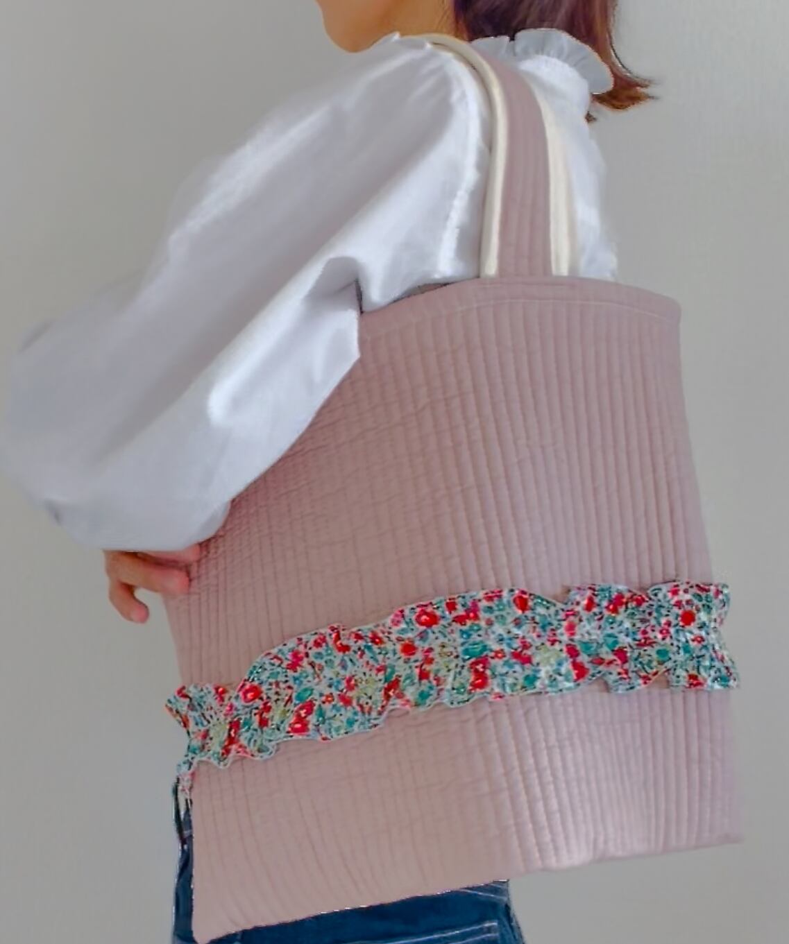 リバティフリル&ヌビのトートバッグ レッスンバッグ サブバッグ送料無料