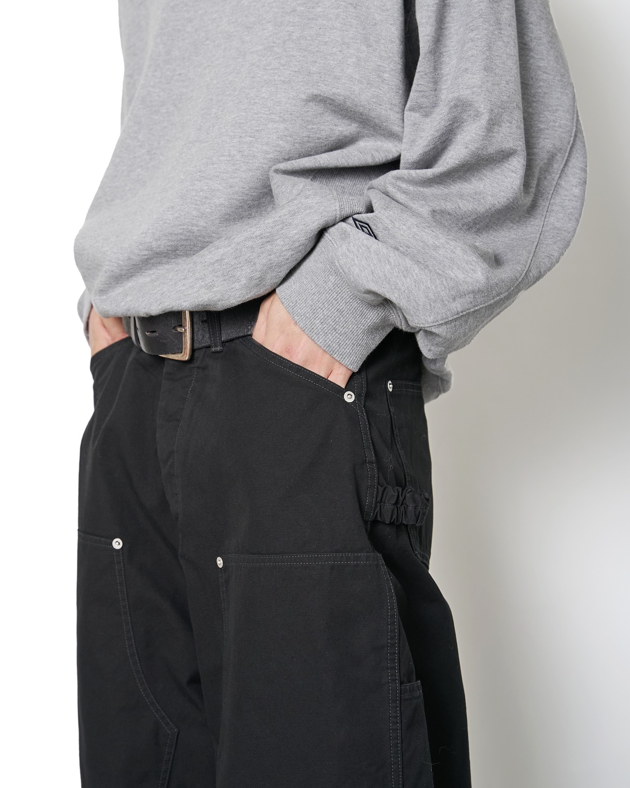 refomed "FRESH MAN DOUBLE KNEE PANTS〔BLACK〕"