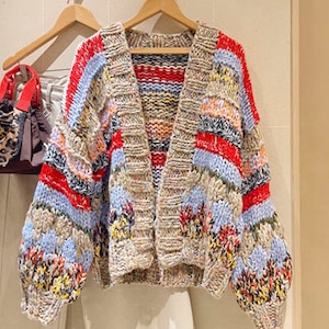 Multicolor Mix Knit Cardigan 2litr05859
