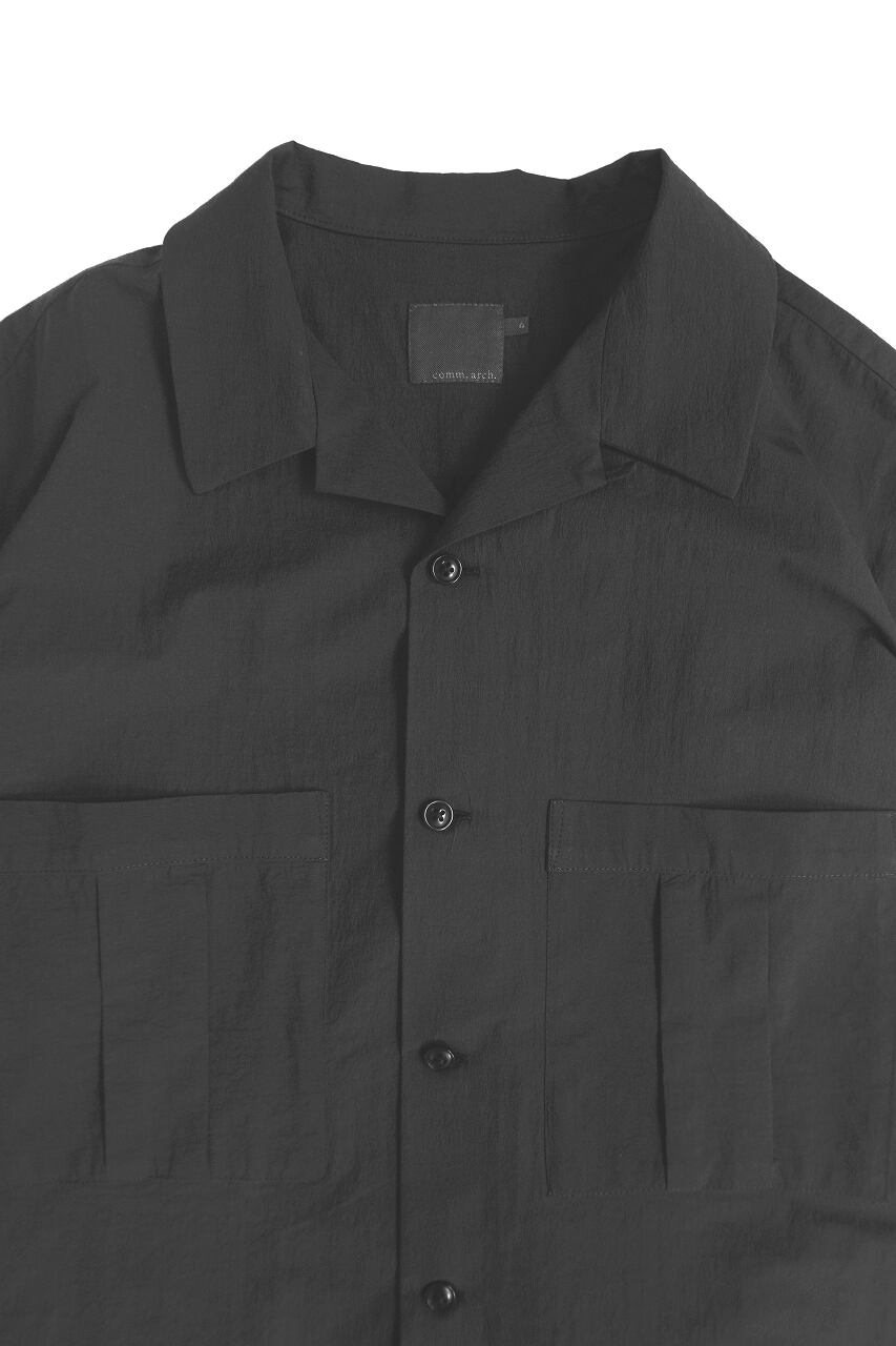 Paper Like Open Collar S/S Shirt