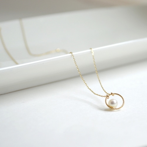 k10 Circle pearl Necklace