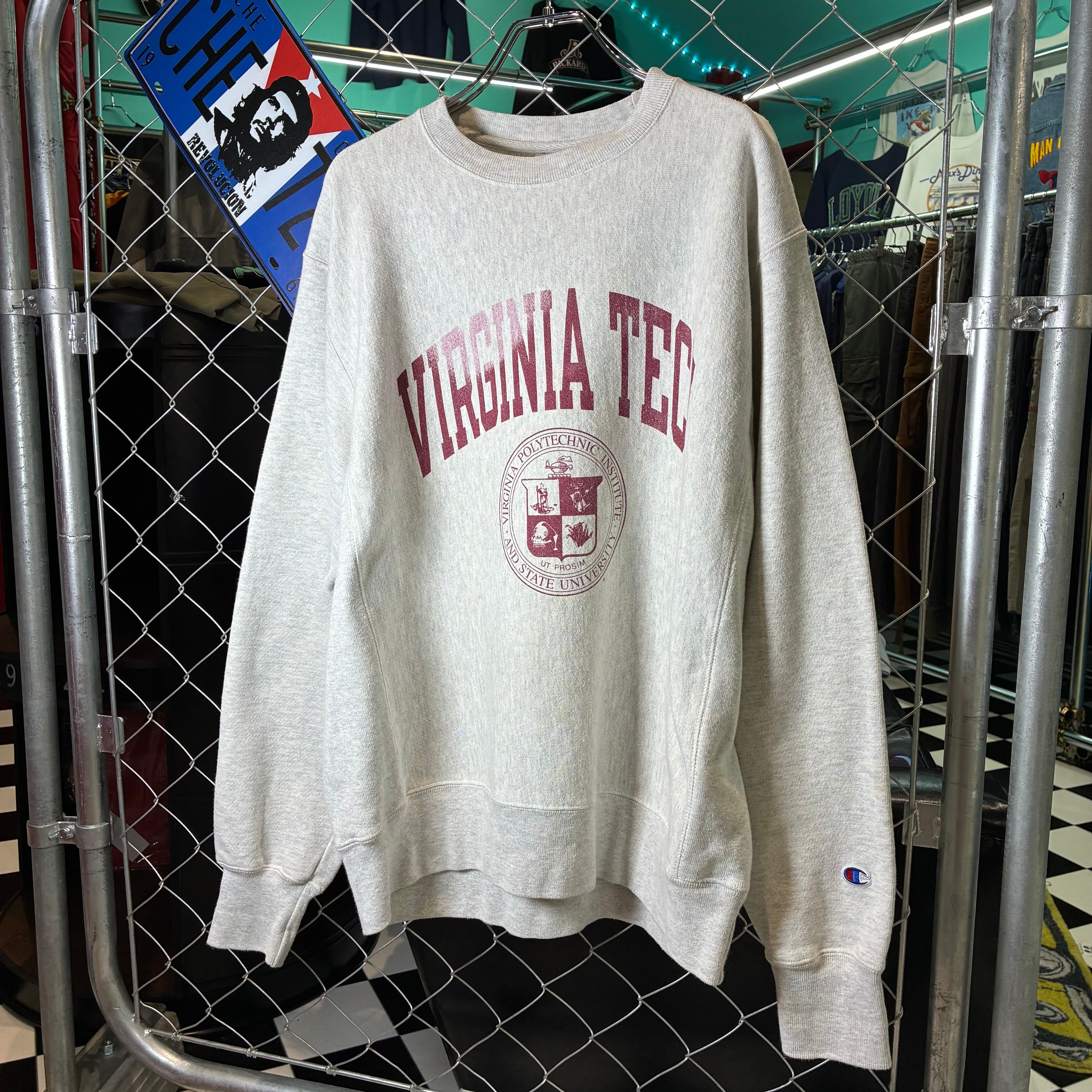 Champion REVERSE WEAVE スウェット VIRGINIA TECH グレー M | 古着屋