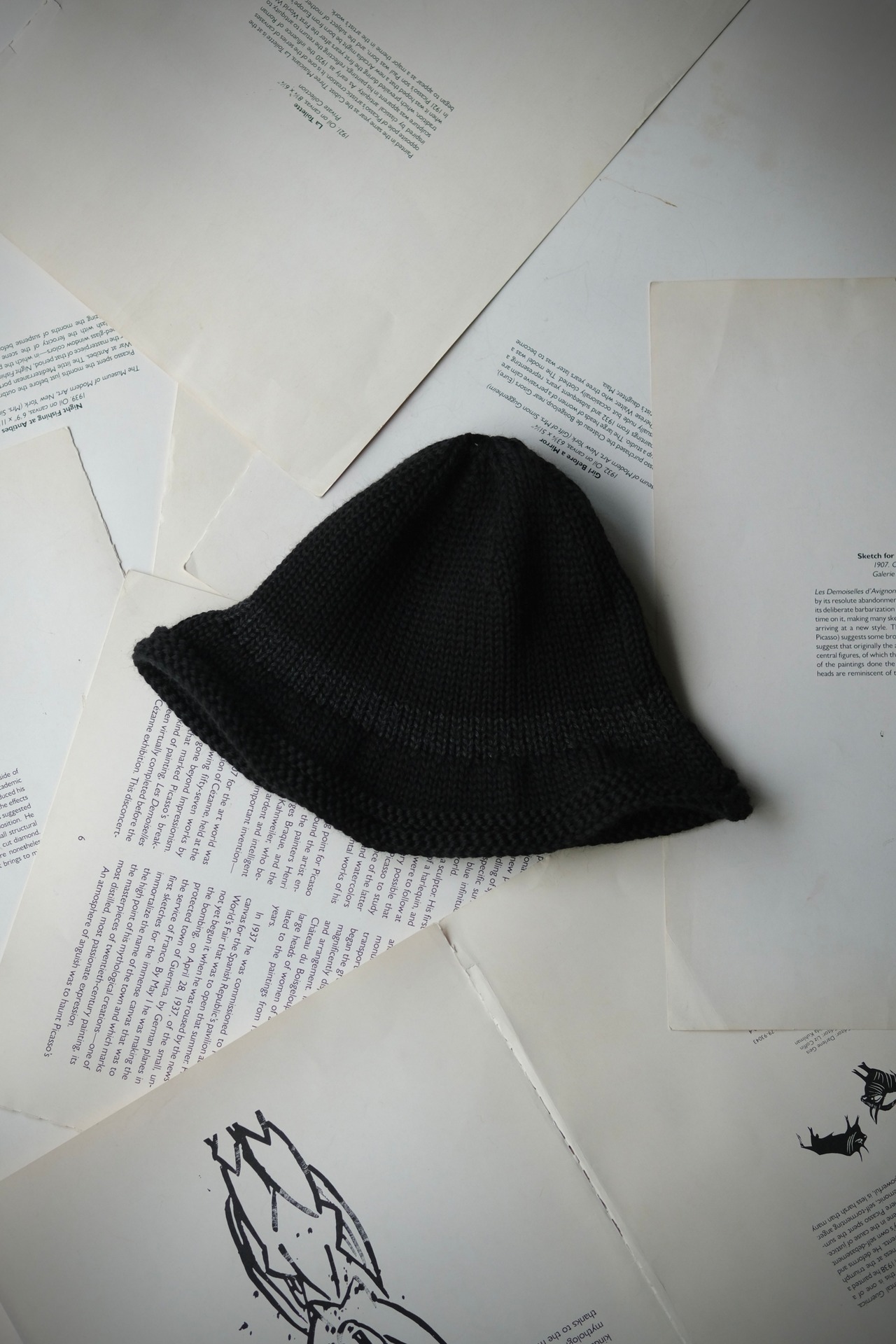 Utah／"LEUCHTFEUER" knit hat／black