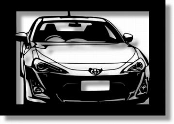 トヨタ(TOYOTA) 86の切り絵【A4サイズ】[C4-028] | 切り紙屋