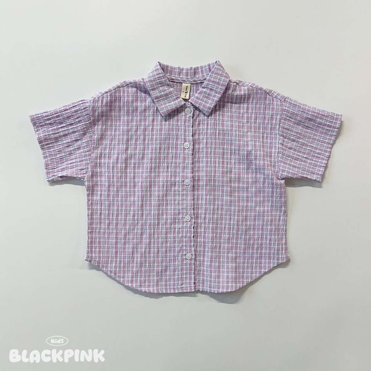 [BLACKPINK] Seersucker check shirt / [블랙핑크] 시어서커체크셔츠