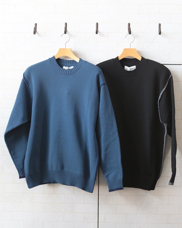 再入荷！【n'OrLABEL】あったか配色ラインクルーニット　(251102)