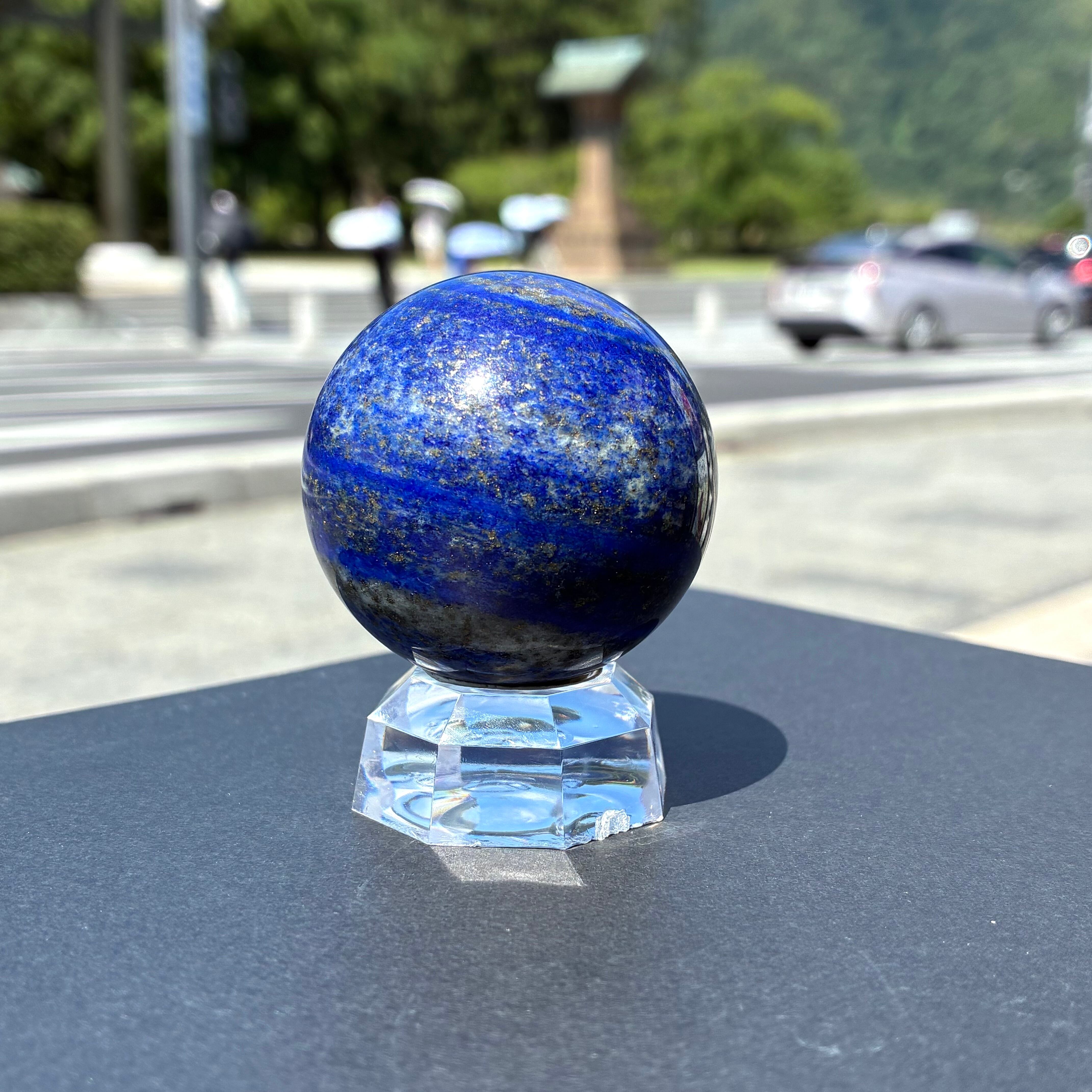 h832d】ラピスラズリ 丸玉 46mm | まがたまや雲玉