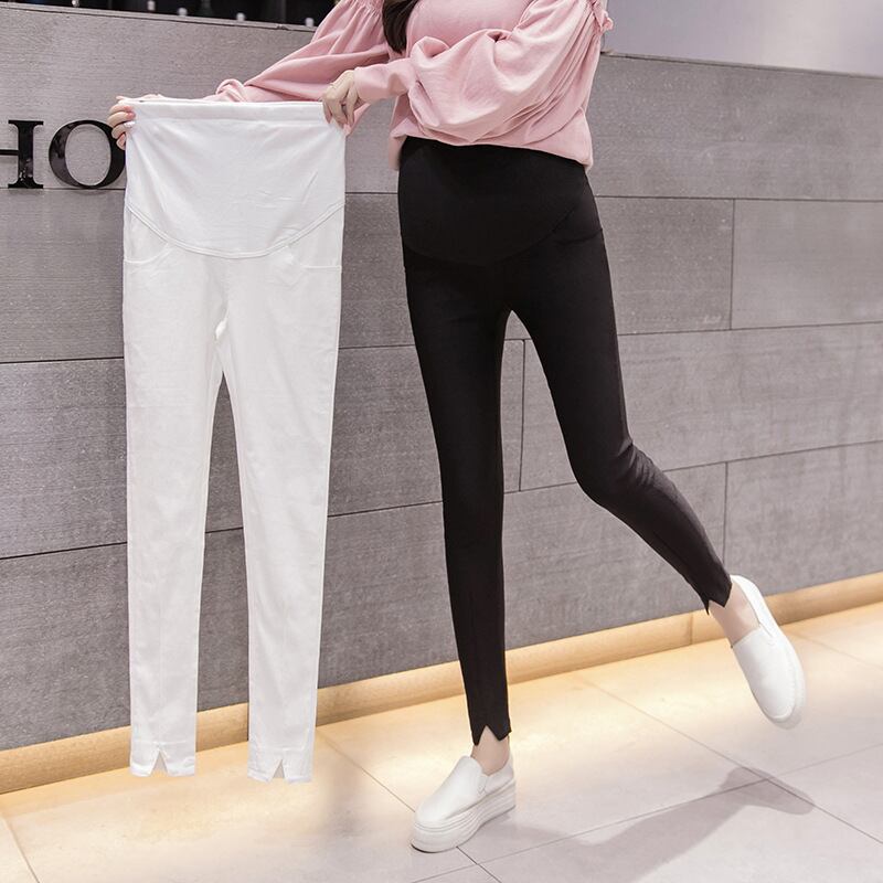 【新作】【送料無料】 ストレッチスプリットスキニーマタニティペンシルパンツ妊娠中の女性の服弾性ウエスト妊娠看護支柱腹パンツ エラスティック 伸縮 expec543237262094