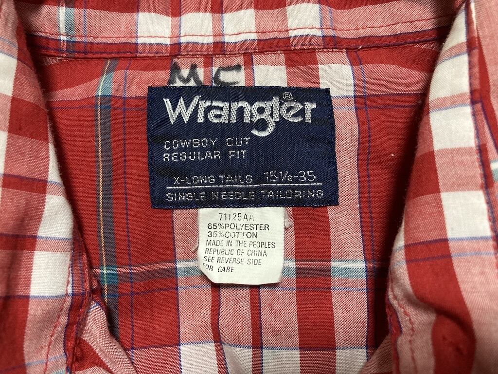 90s　Wrangler　ウエスタンシャツ　ラングラー