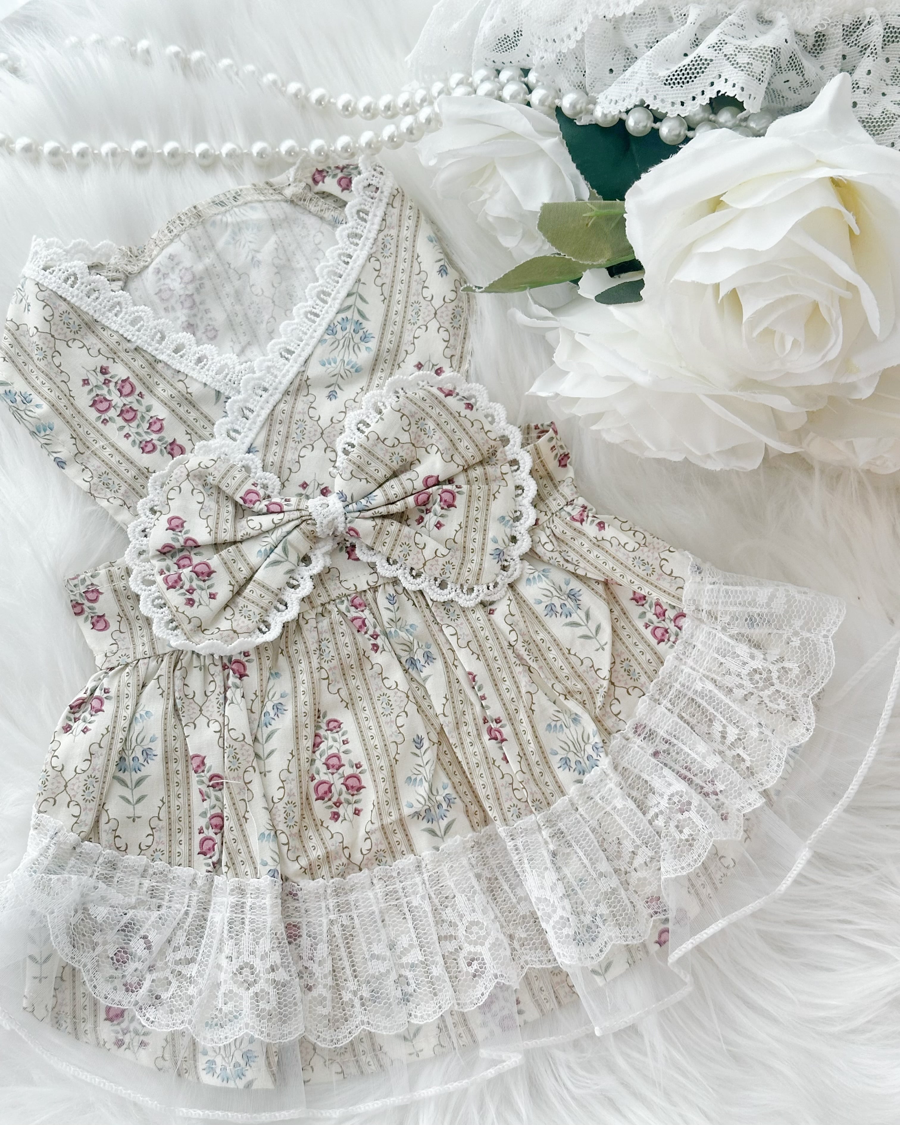 Ivory Flower pet dress