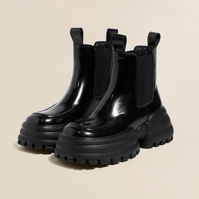 【34-40】Platform side gore boots 　M1368