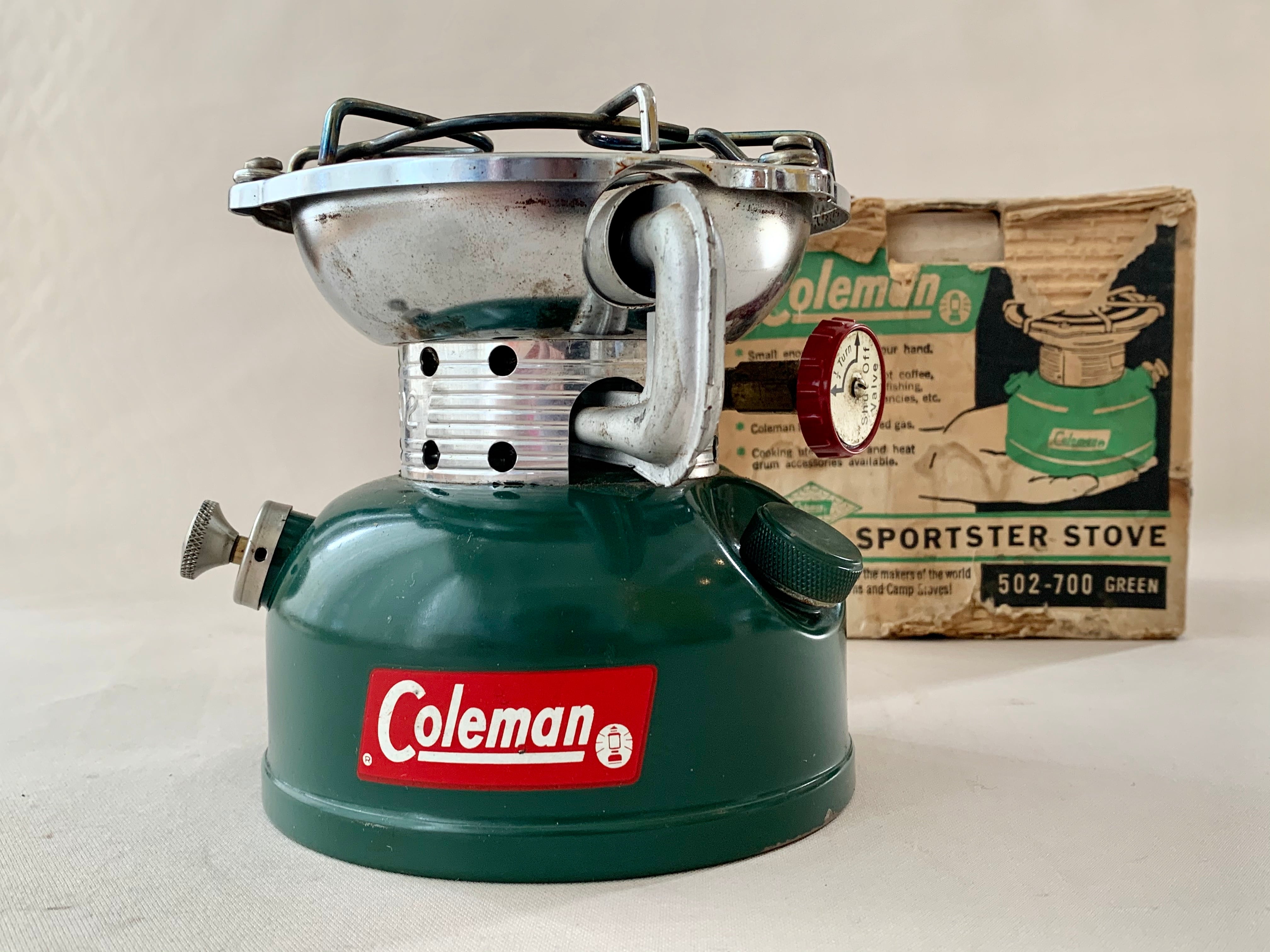 美品 Coleman コールマン 502 アルミ 箱スト シングル バーナー 