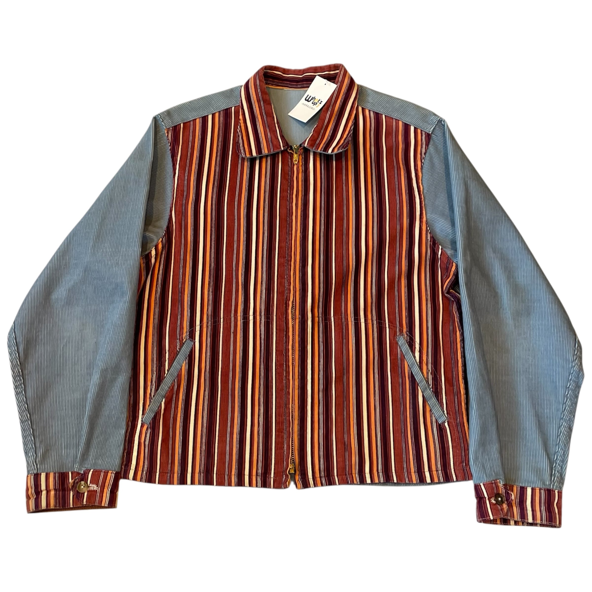60~70s Unknown "Stripe × Sky blue" Corduroy jacket