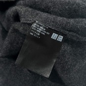 カシミヤ100% UNIQLO ユニクロ タートルネック ニット セーター L/ダークグレー レディース