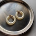 No.90088 Vintage Faux Pearl Hoop Clip On Earrings.