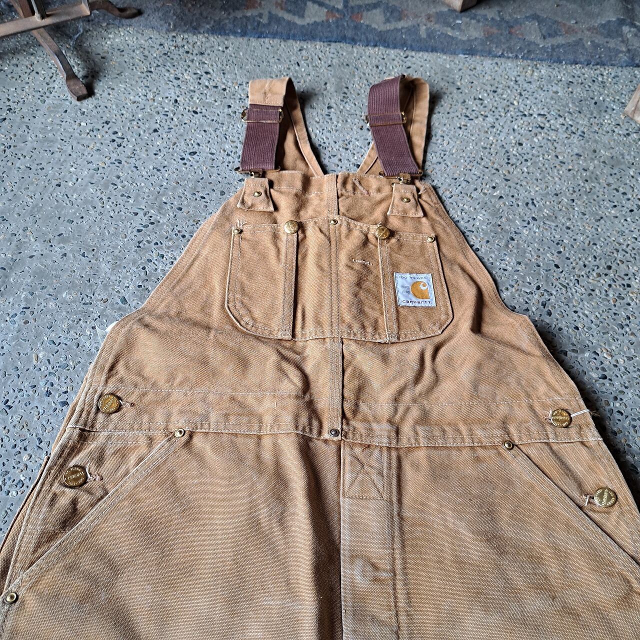 80's アメリカ製 Carhartt ダブルニーオーバーオール used [308055