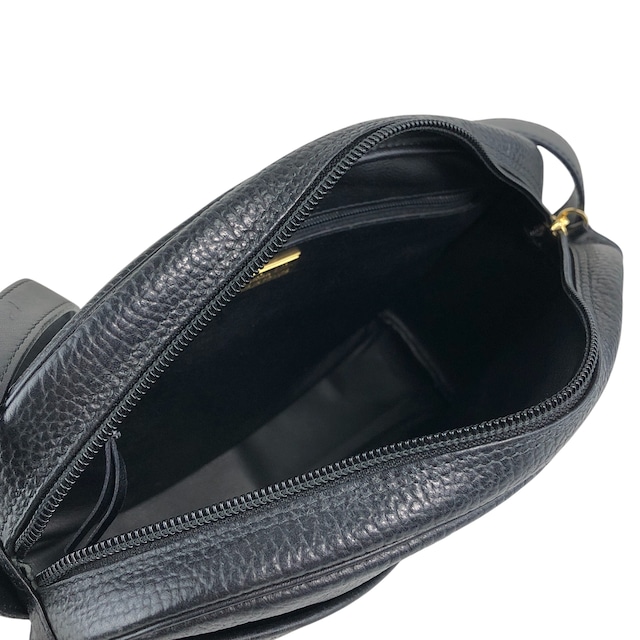 Christian Dior クリスチャン ディオール ショルダーバッグ ブラック CD レザー vintage ヴィンテージ オールド jrz6fp