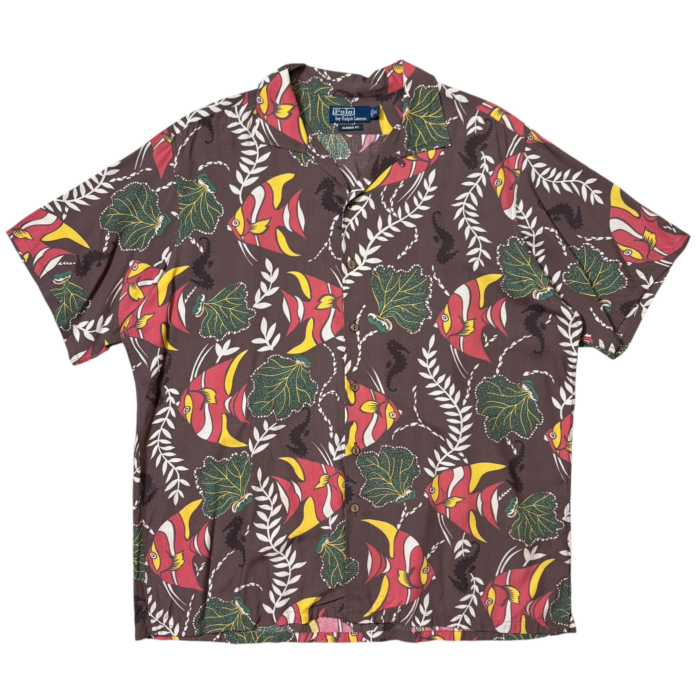 USA製 Polo by Ralph Lauren ラルフローレン 柄シャツ ハワイアン