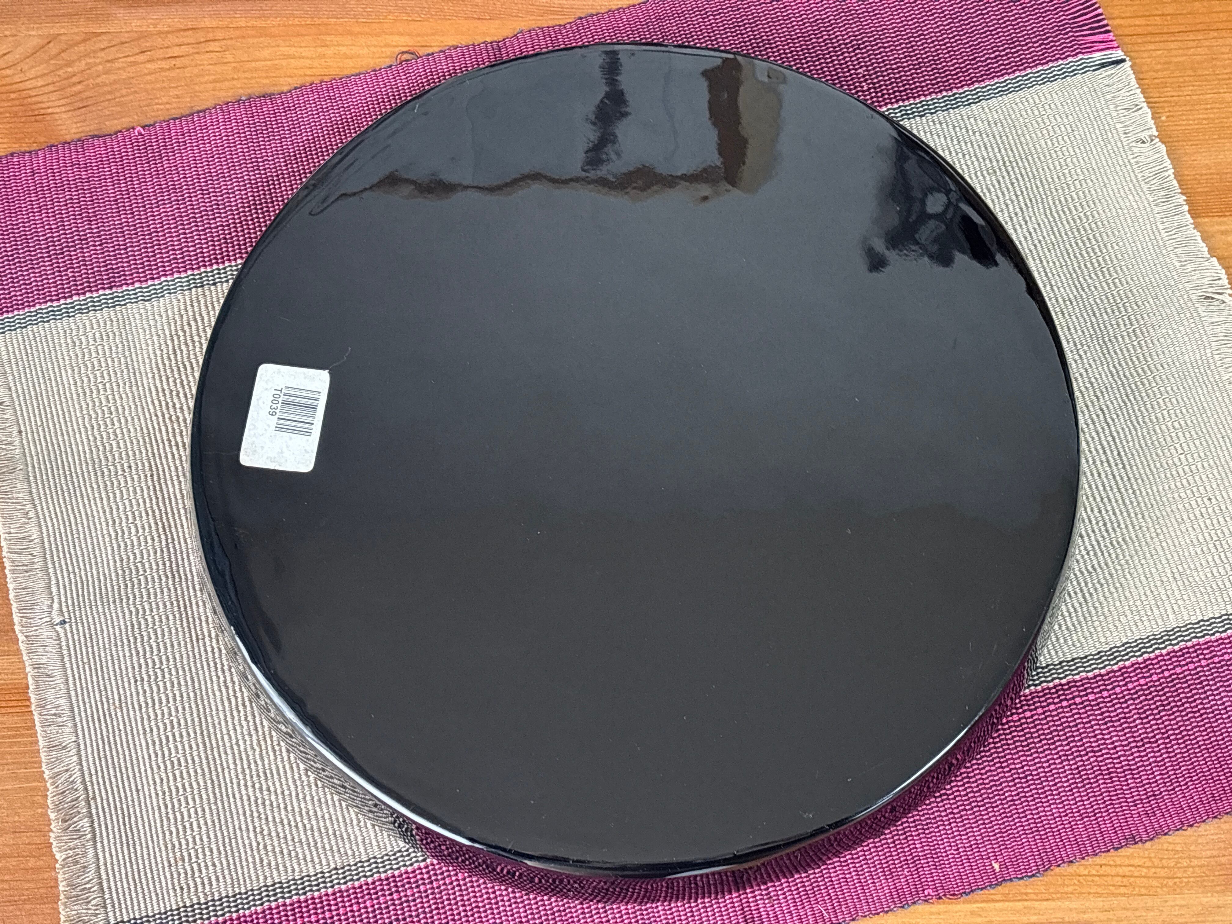 伝統工芸品】ミャンマー・バガン漆器の丸型トレイ TMS0006