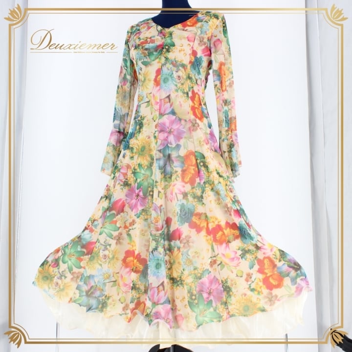 社交ダンス 衣装 スタンダード ドレス ワンピース レッスンウェア