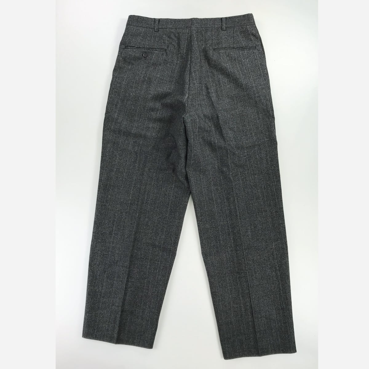 イブサンローラン グレー ストライプスラックス 美品】SAINT LAURENT