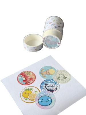 高知のポンポンスタンプシール くろしおくんコラボ　高知の名物シリーズ（98枚＋予備数枚入り）