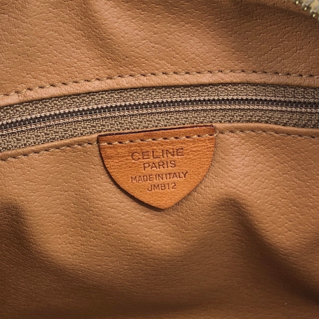 CELINE セリーヌ マカダム ショルダーバッグ ブラウン PVCレザー 2WAY ミニバッグ vintage ヴィンテージ オールド 6ryc2n