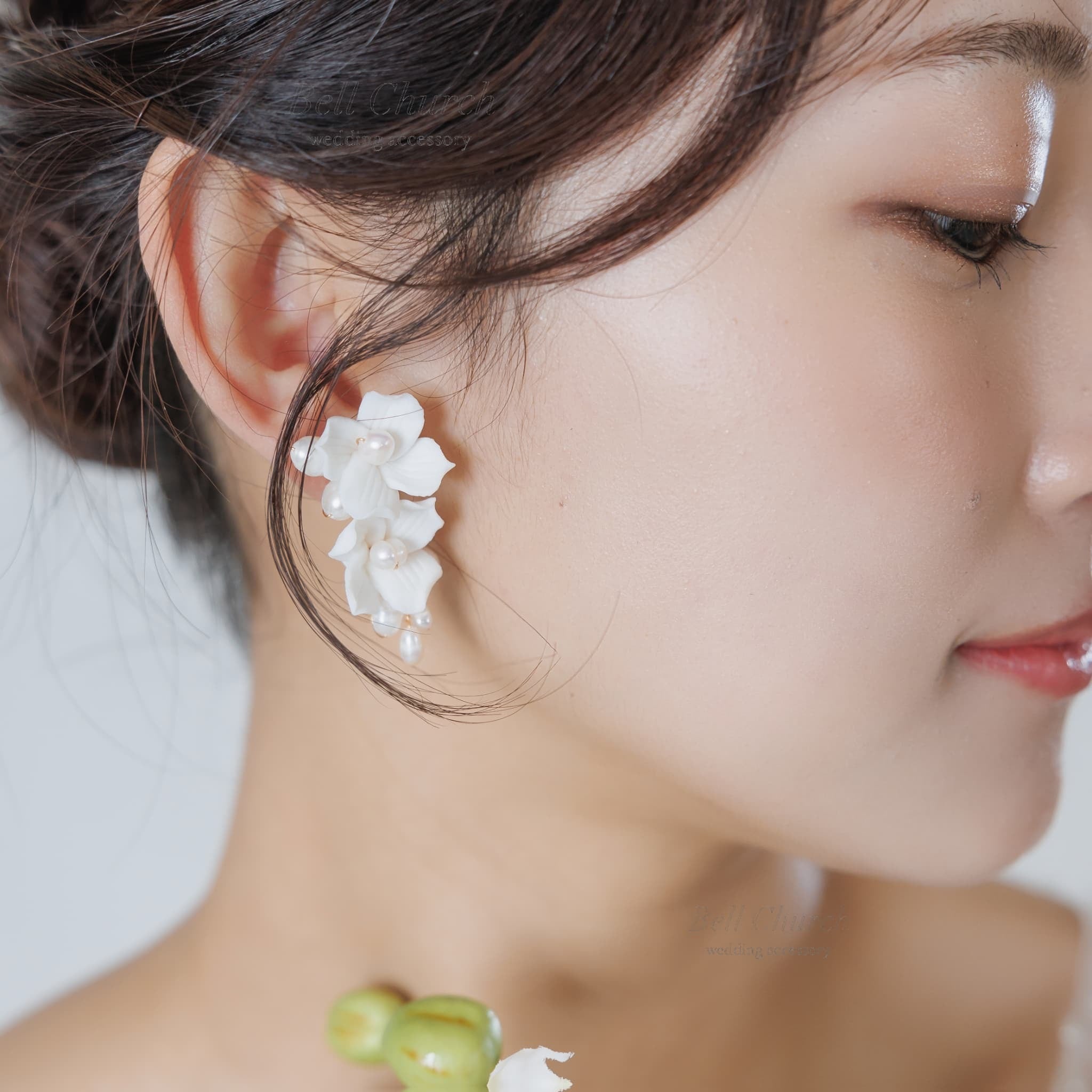 ウエディングピアス イヤリング｜パール｜お花 フラワーモチーフ